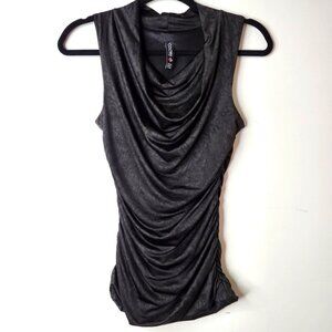 COLORI BLACK MONOCHROME PRINT TANK TOP SIZE SMALL